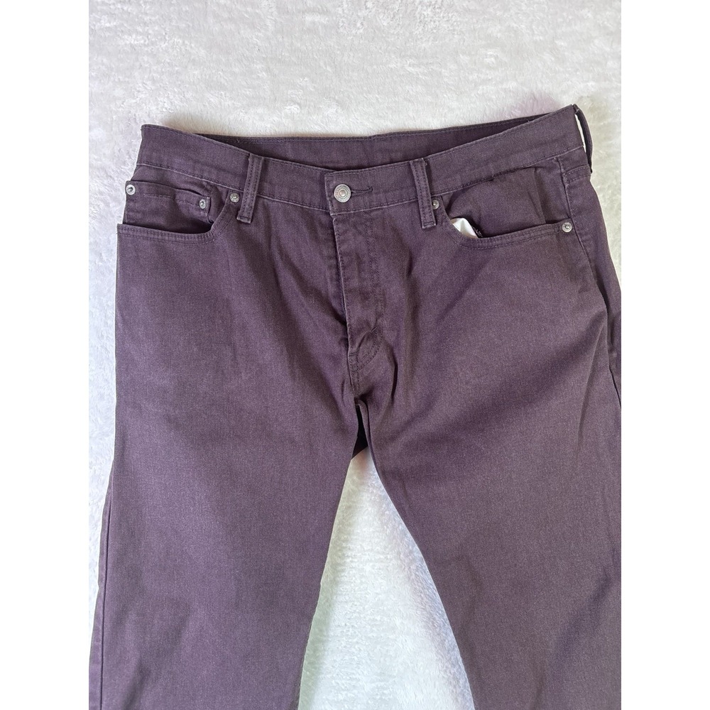 Levi's 514 Jeans Men's 34x32 Straight Fit Regular burgundy purple Denim - Picture 2 of 10